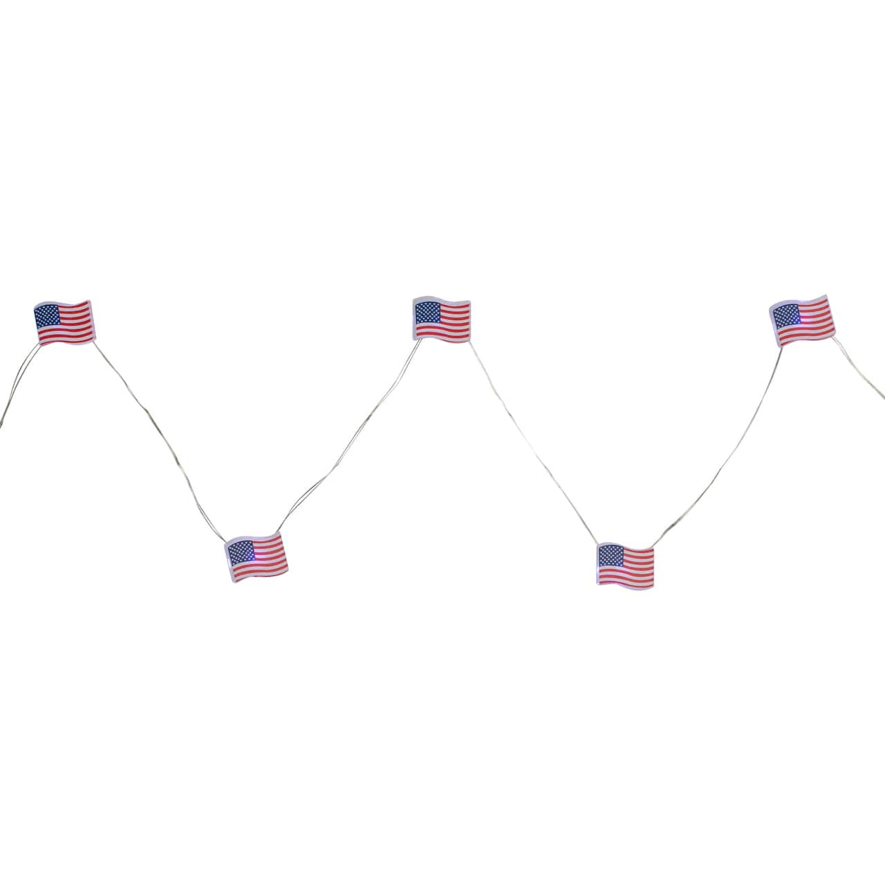 20ct. Patriotic Americana USA Flag LED Fairy Lights